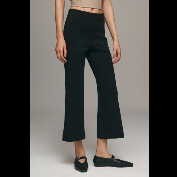 Anthropologie Maeve The Margot Kick Flare Cropped Pants: Textured Edition - Picture 3 of 3